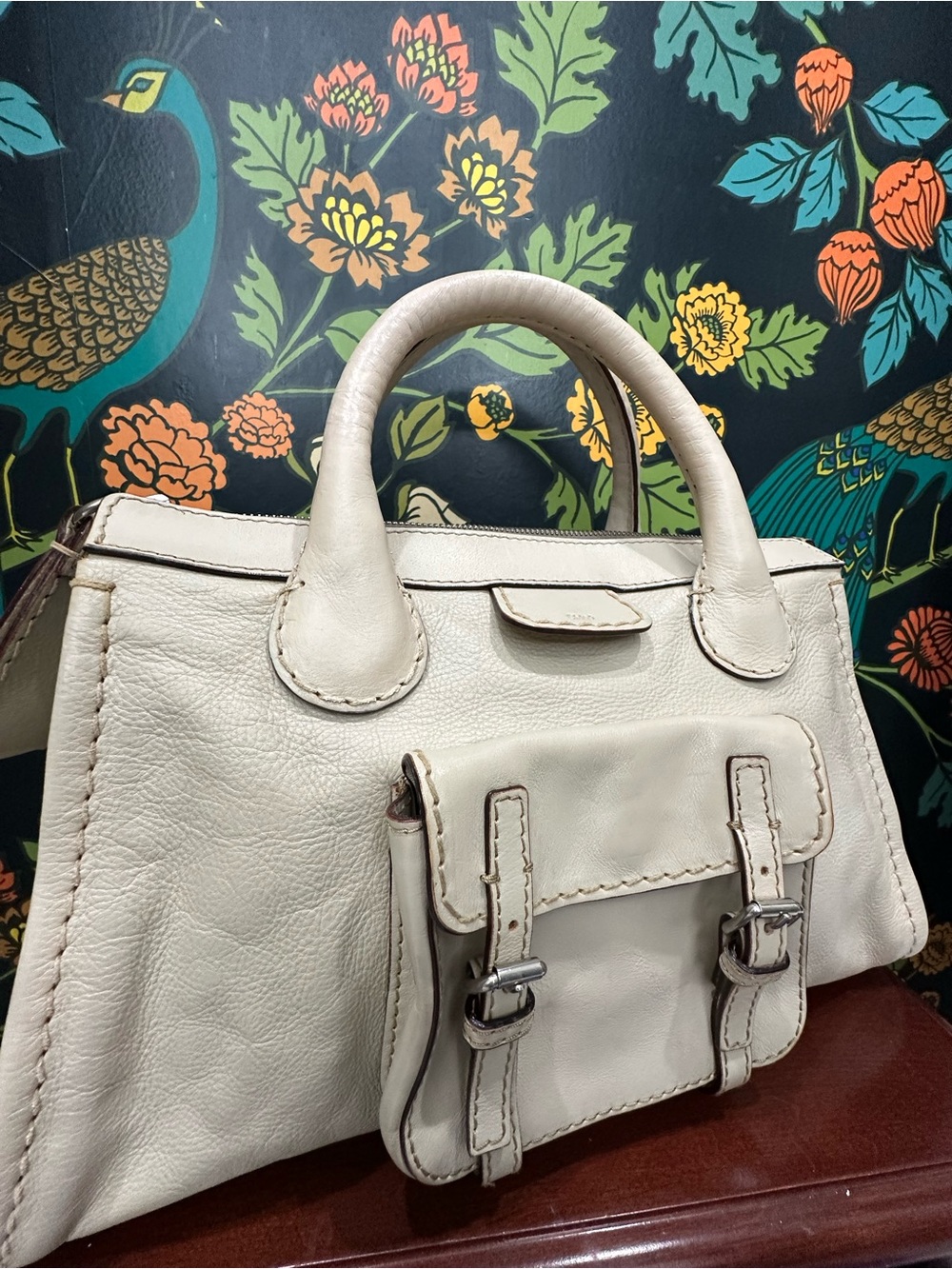 Chloé Edith Leather Satchel Cream | Phoebe Philo Era - Picture 4 of 15